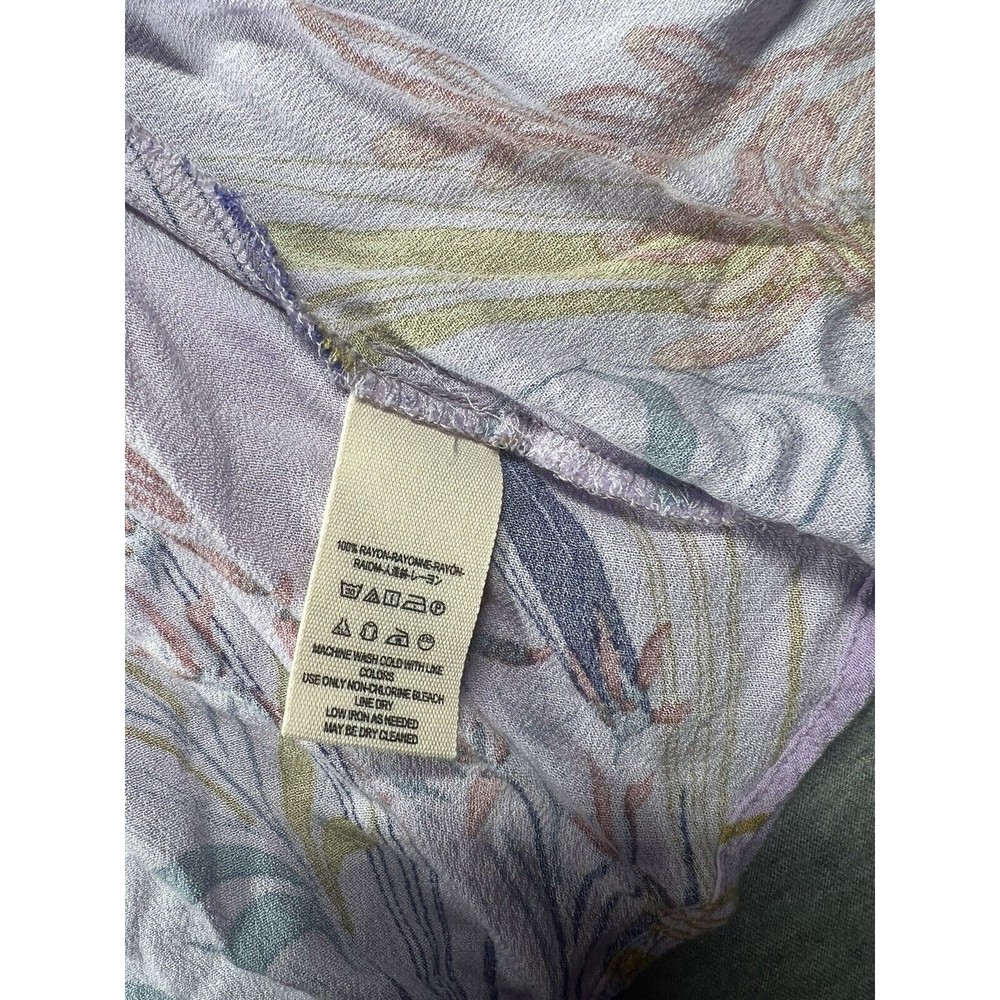 Free People Clear Skies Floral Cold Shoulder Tunic Mini Dress Asymm size small - Picture 6 of 7
